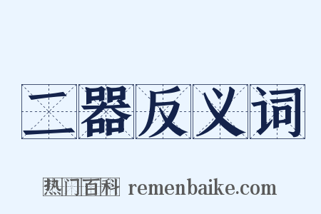 二器反义词是什么意思的图片